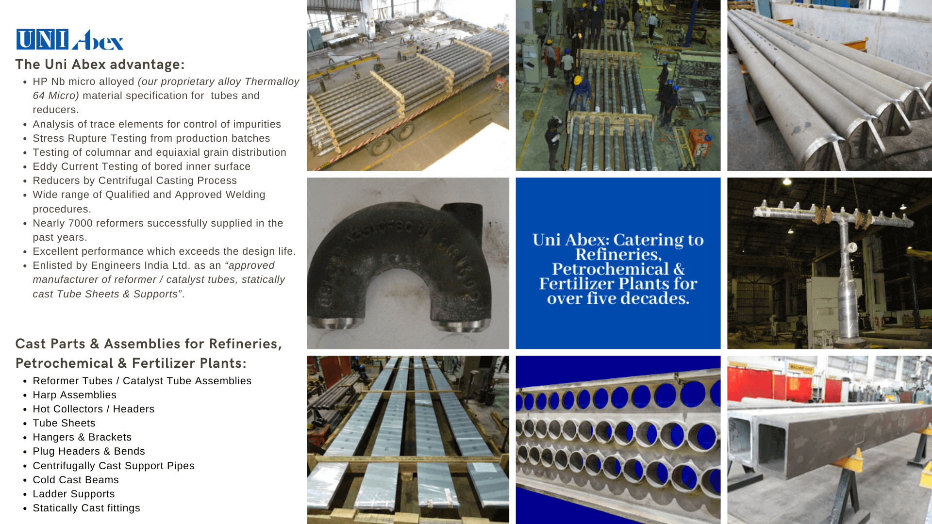  Alloy Steel Castings and assemblies to Petroleum Refineries & Fertilizer Plants 