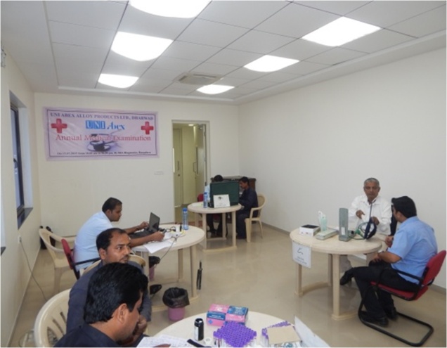 Annual Medical Examination organized by RIA Diagnostics, Bangalore, for employees of UNI Abex
